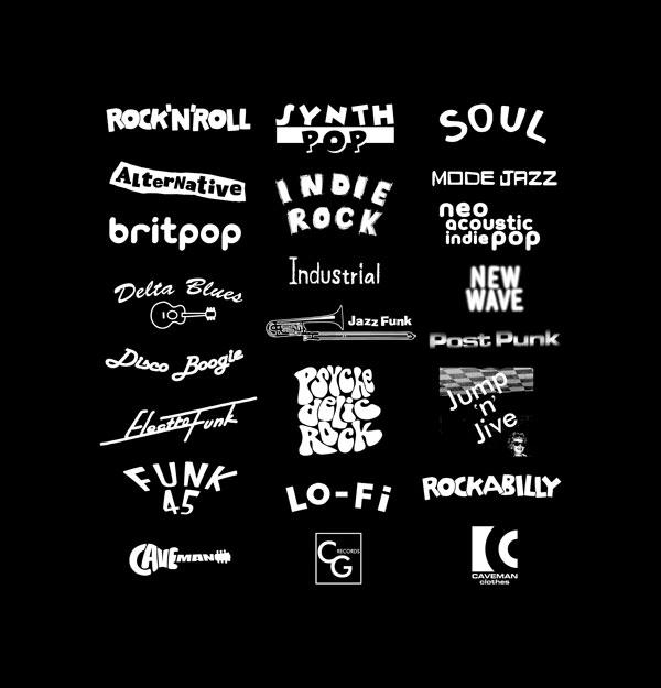 色々な音楽ジャンルをプリントした音楽系Ｔシャツ プレミアム生地【ブラック】やや厚め生地のハイグレード半袖クルーネック | 3枚目