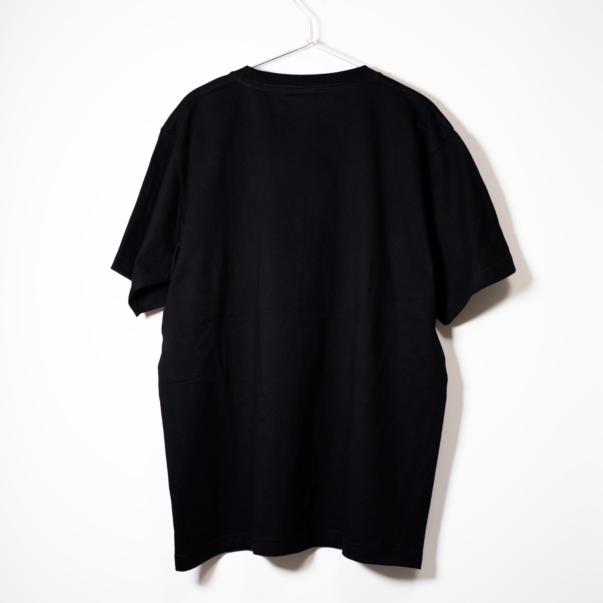 アートなレコードのフォトデザイン③ 音楽系Ｔシャツ プレミアム生地【ブラック】やや厚め生地のハイグレード半袖クルーネック | 3枚目