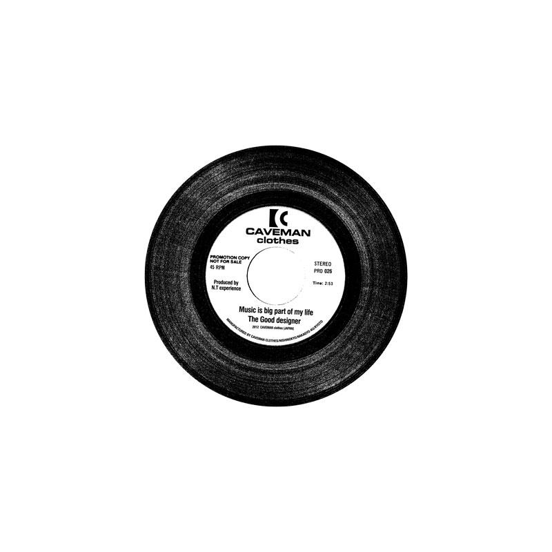 アートなレコードのフォトデザイン③ 音楽系Ｔシャツ プレミアム生地【ホワイト】やや厚め生地のハイグレード半袖クルーネック | 4枚目