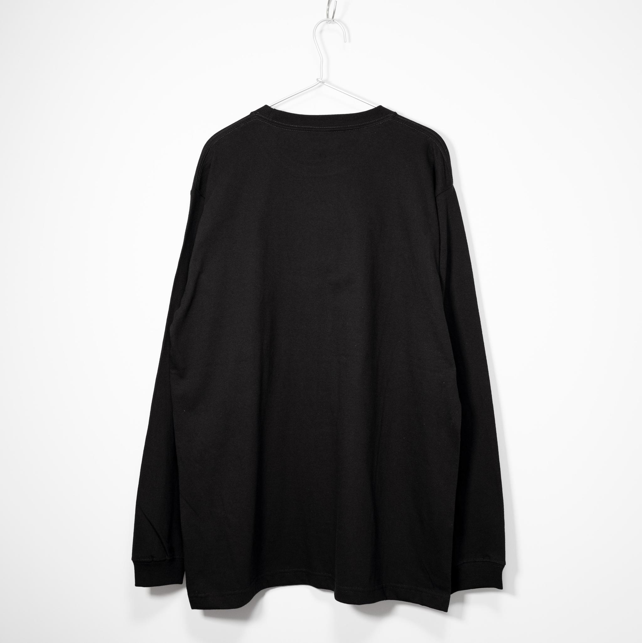 ショルダーキーボードがテーマのサイバーな音楽系Ｔシャツ ロンT 【ブラック】 長袖クルーネック リブ袖 ビッグサイズあり | 3枚目