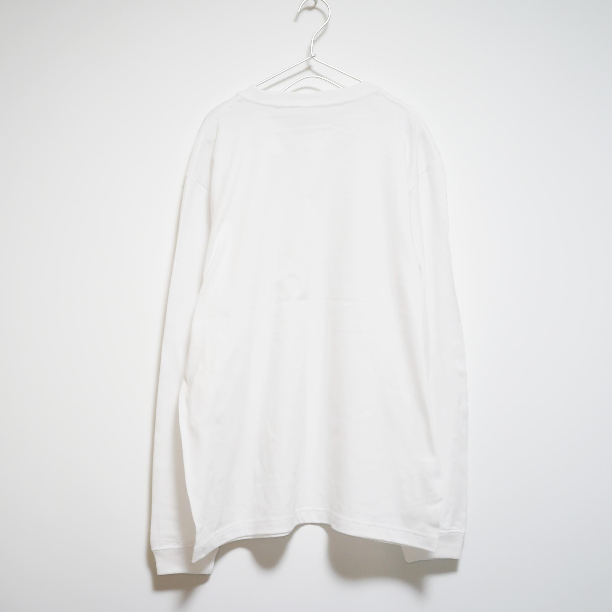 ショルダーキーボードがテーマのサイバーな音楽系Ｔシャツ ロンT 【ホワイト】 長袖クルーネック リブ袖 ビッグサイズあり | 3枚目