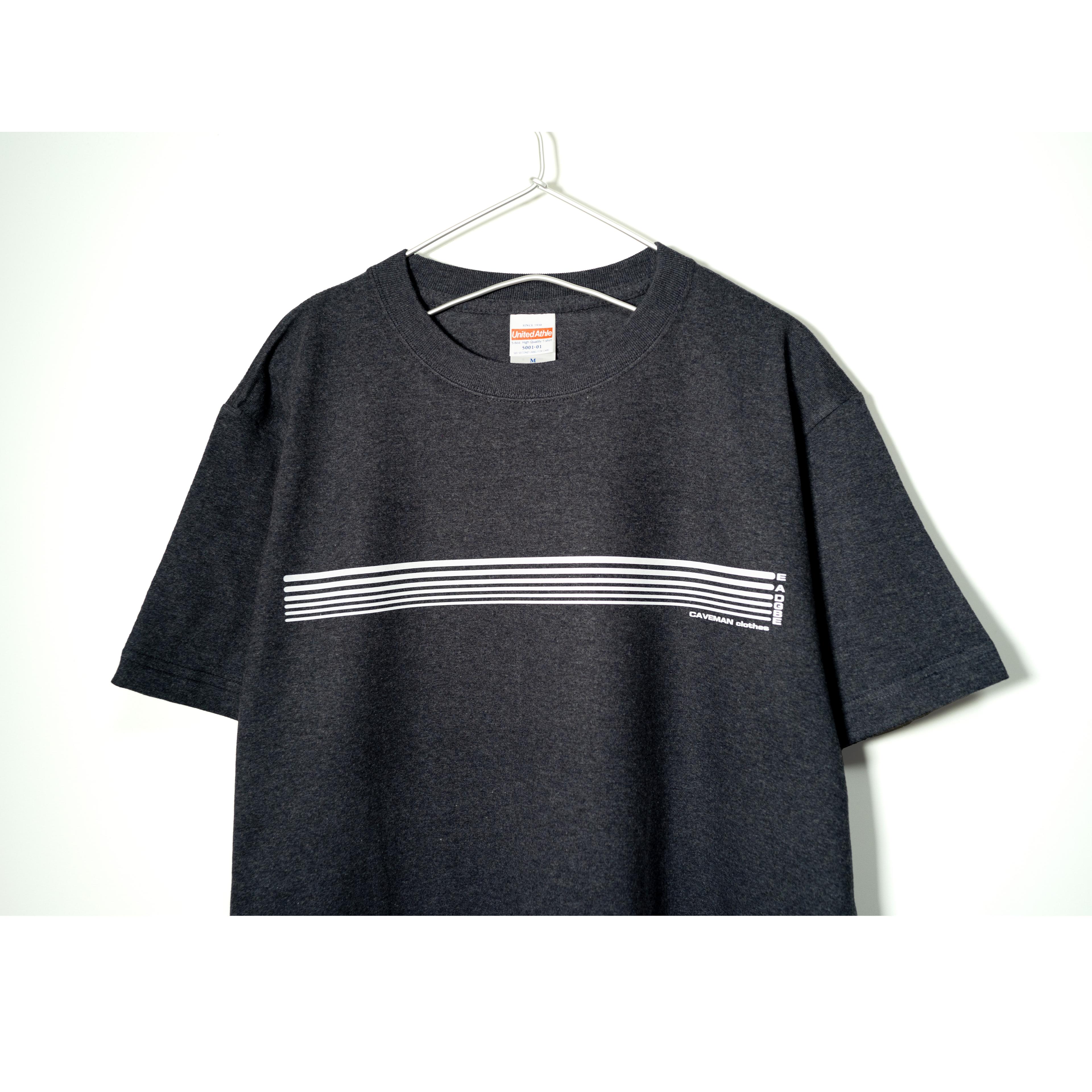 ギターの弦をデザインした音楽系Ｔシャツ【ダークヘザーネイビー】薄すぎず厚すぎない中厚生地 半袖クルーネック1枚目の画像