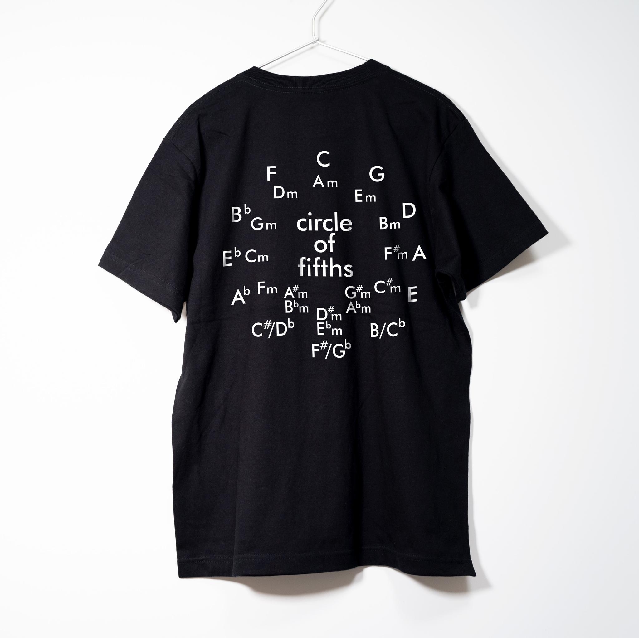 音楽理論系Ｔシャツ サークル・オブ・フィフス 【ブラック】 両面プリント　クルーネック　メンズ・レディース有 | 3枚目