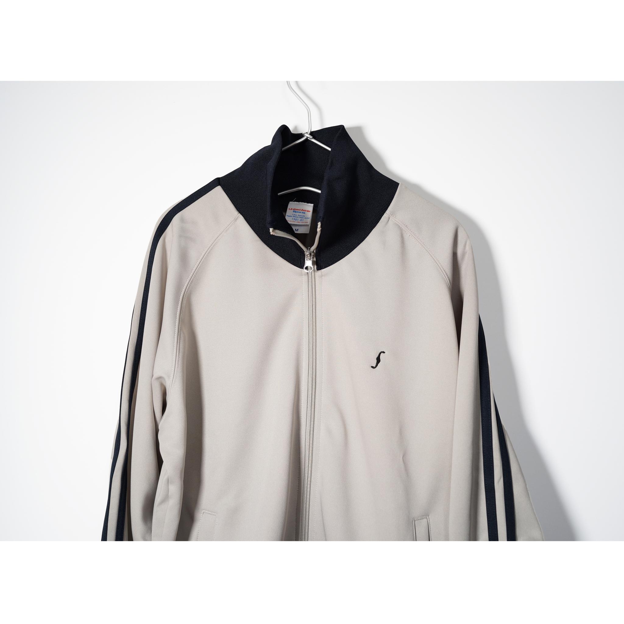 弦楽器好きの方におススメのトラックジャケット【ライトグレー/ネイビー】ポリエステル ラグランスリーブジャージ | 3枚目