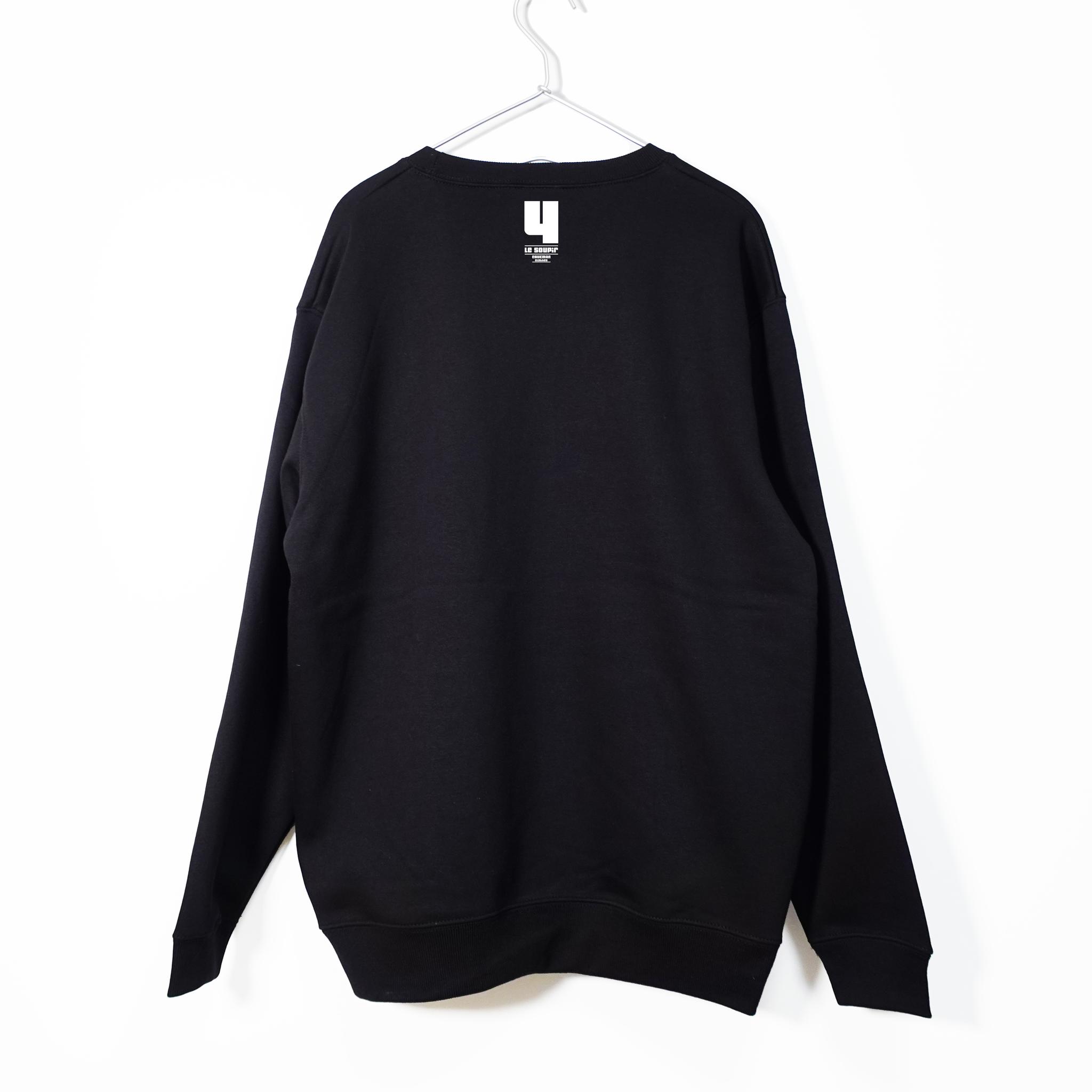 ※裏地が選べる！ 4分休符の刺繍が可愛い音楽系スウェット【ブラック】裏起毛か裏パイルを選べます | 3枚目