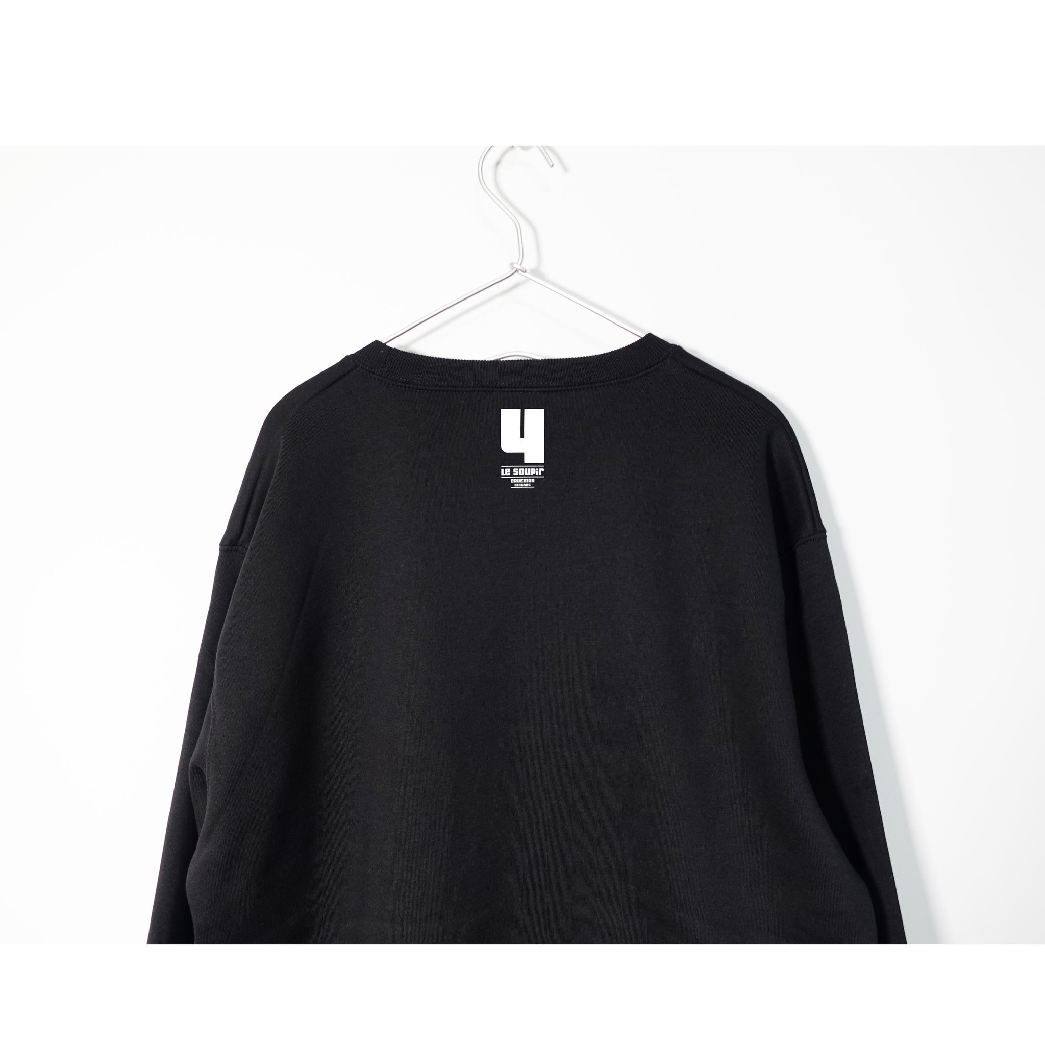 ※裏地が選べる！ 4分休符の刺繍が可愛い音楽系スウェット【ブラック】裏起毛か裏パイルを選べます | 4枚目