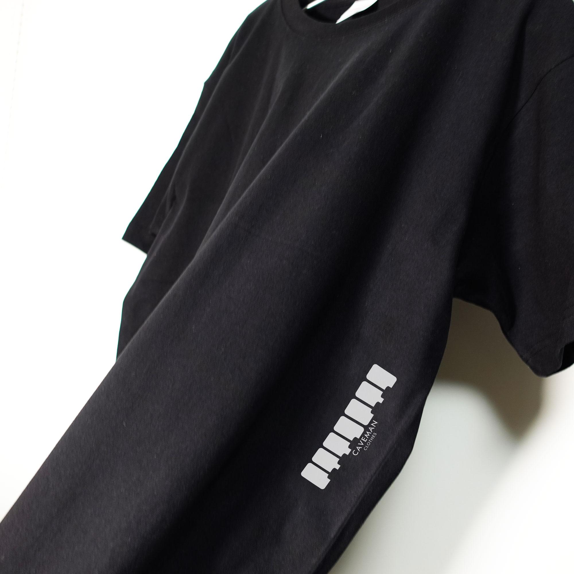 鍵盤柄のワンポイントボーダーがおしゃれな音楽系Ｔシャツ プレミアム生地【ブラック】やや厚め生地 半袖クルーネック | 3枚目