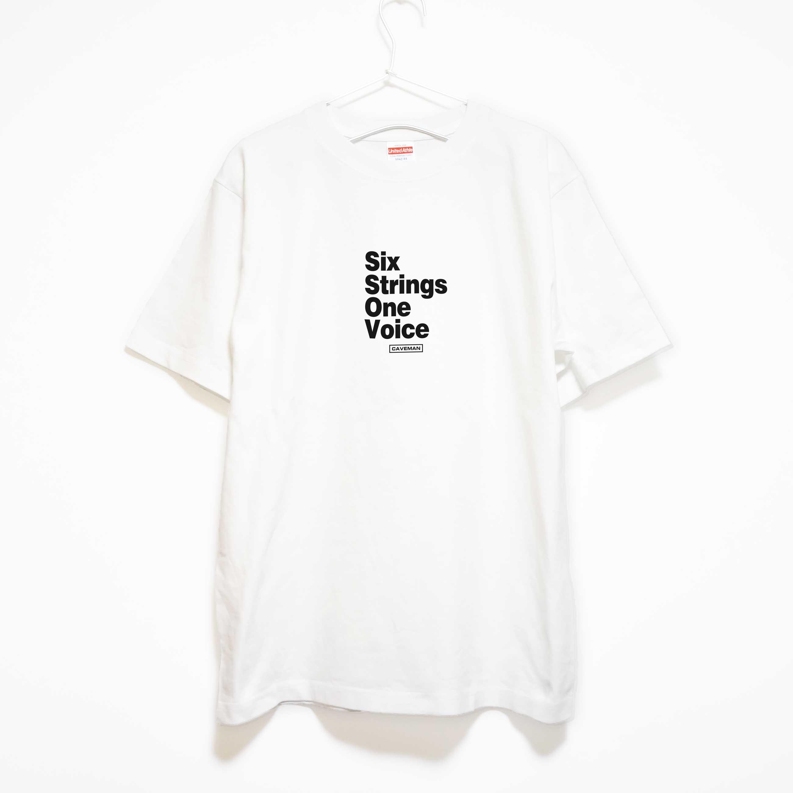 弾き語りミュージシャンの音楽系Ｔシャツ プレミアム生地【ホワイト】やや厚め生地 半袖クルーネック1枚目の画像