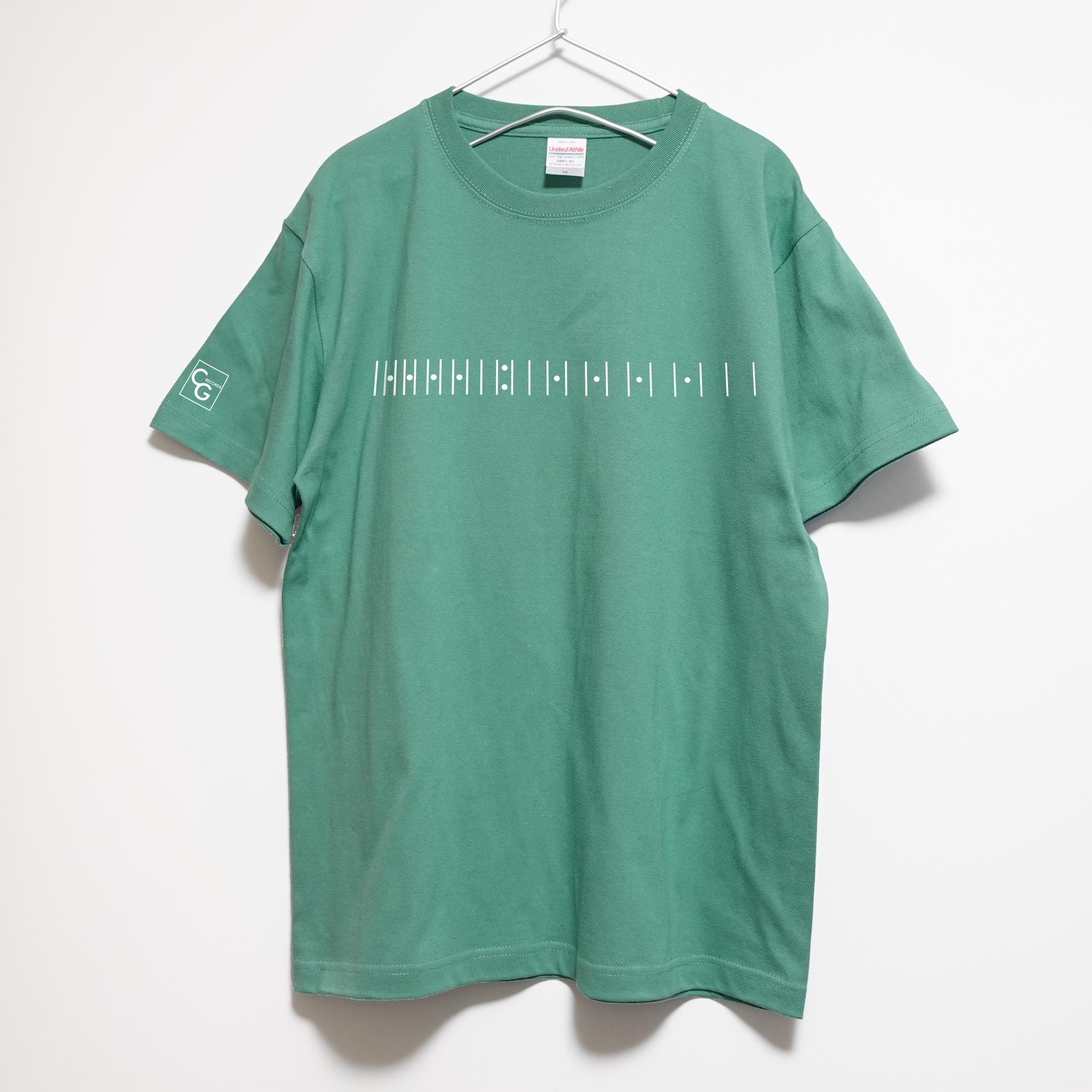 ※限定色 ギターのフレットをデザインした音楽系Ｔシャツ 【ヘイジーグリーン】  クルーネック ユニセックス | 2枚目