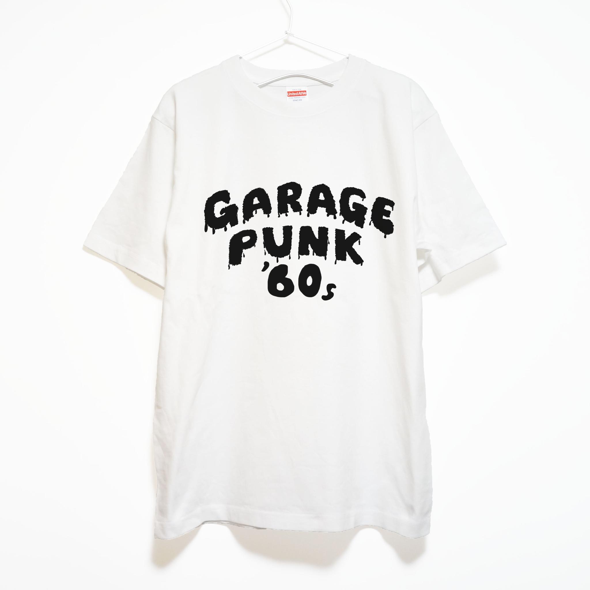 ガレージパンクの音楽系Ｔシャツ プレミアム生地 両面プリント【ホワイト】 やや厚め生地 半袖クルーネック | 2枚目