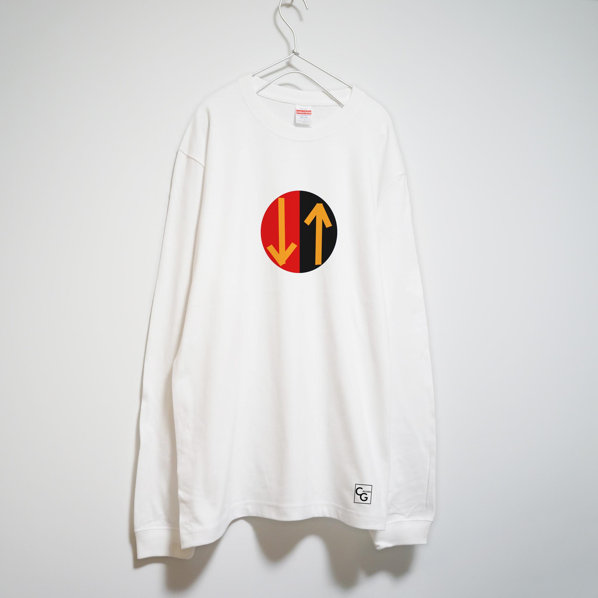 60年代モッズ風 矢印ロゴデザイン 【ホワイト】 ロンT 長袖クルーネック リブ袖 ビッグサイズもあり | 2枚目