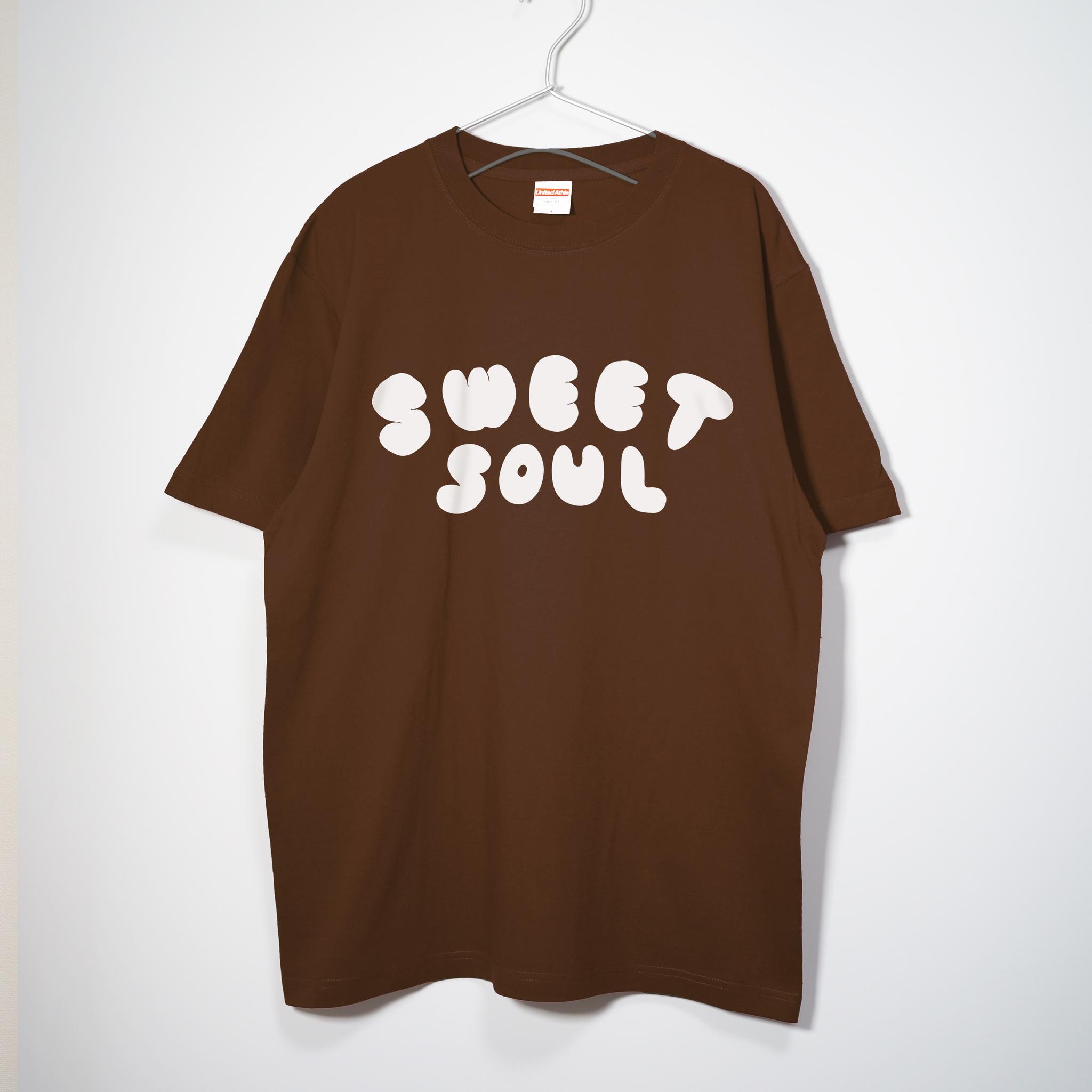 ソウルミュージックのサブジャンル スイートソウルの音楽系Tシャツ 【ダークブラウン】スタンダードな中厚生地 半袖クルー | 1枚目