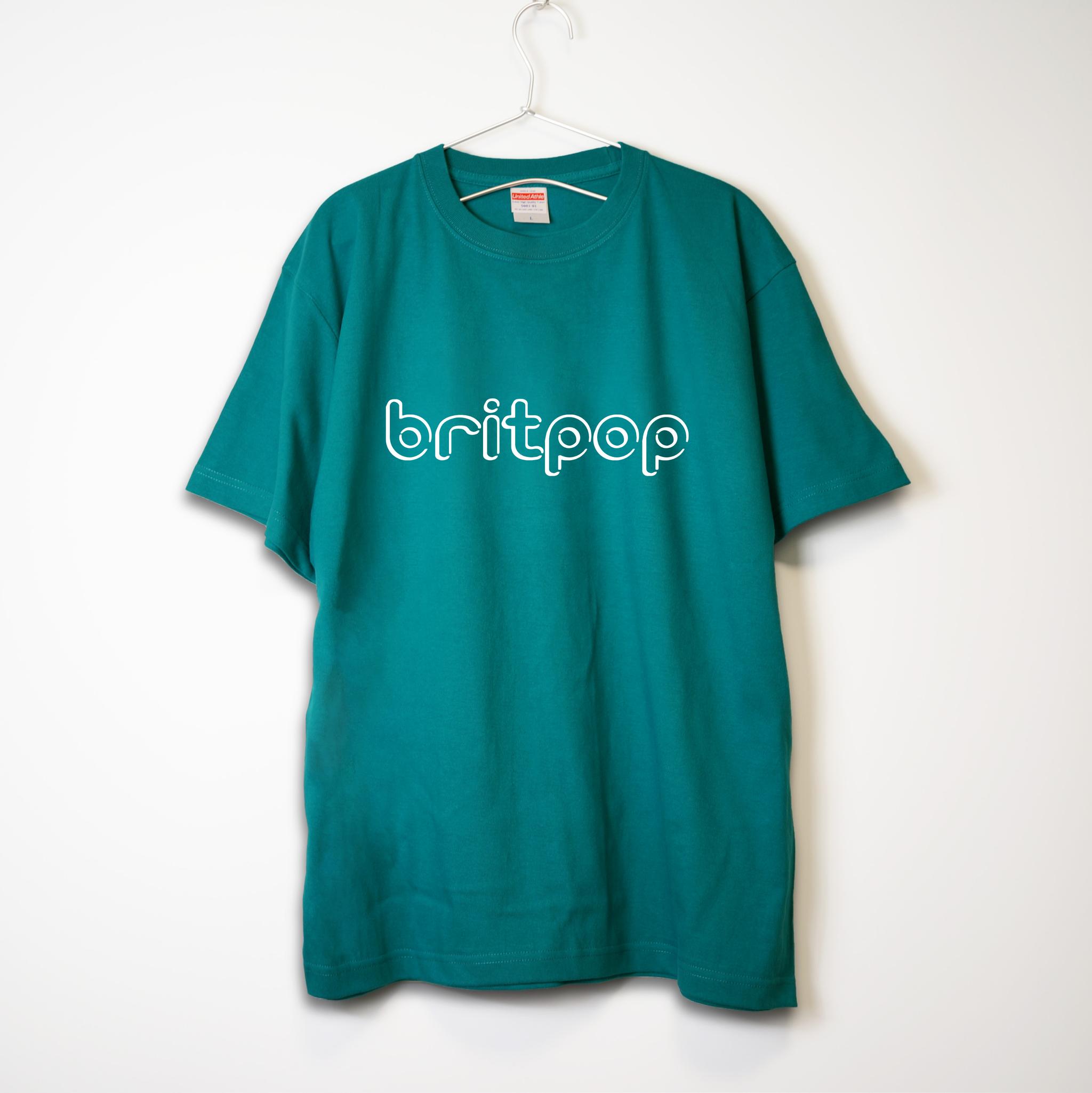ブリットポップをデザインした英国音楽系Tシャツ 【アップルグリーン】薄すぎず厚すぎない中厚生地 半袖クルーネック | 2枚目