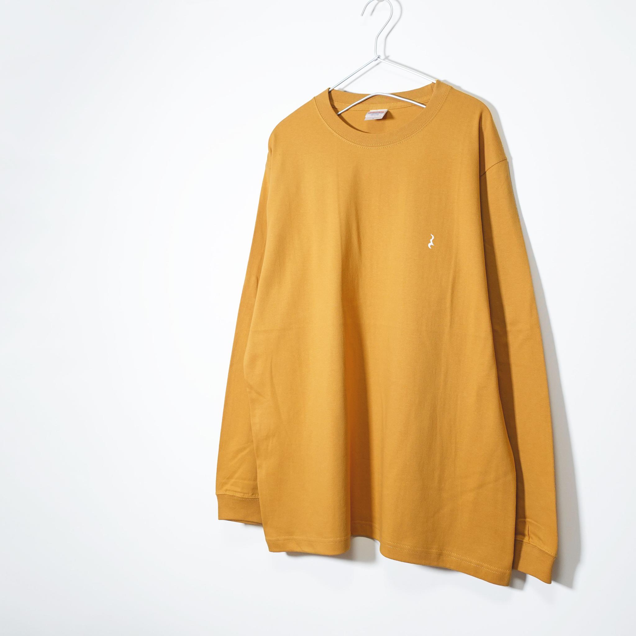 ※期間限定※ 4分休符の刺繍が可愛い音楽系ロンT 【ヘイジ―イエロー】 長袖クルーネック リブ袖 ビッグサイズあり | 2枚目